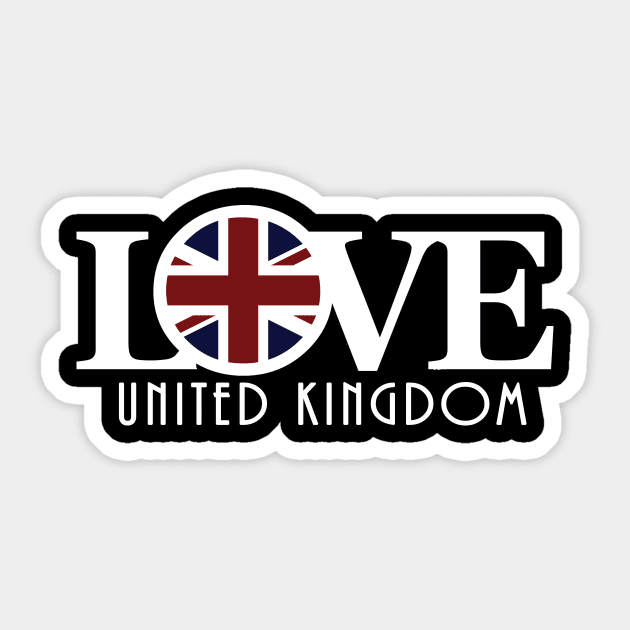 LOVE United Kingdom (long white text) Sticker by UnitedKingdom